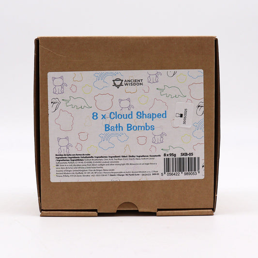Colorful Cloud-shaped bath bomb for kids by The Bliss Co, designed for a fun and soothing bath experience.
