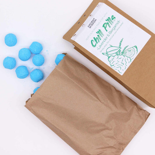 Chill Pills Gift Pack 350g by The Bliss Co featuring lavender and bergamot scented chill pill gift set.