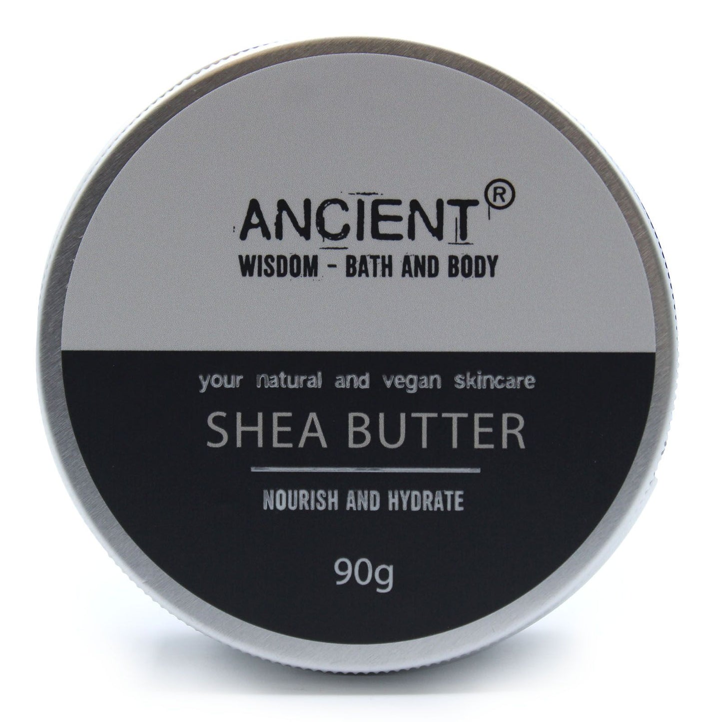 Pure Shea Body Butter by The Bliss Co in a 90g jar, showcasing a smooth, creamy texture perfect for nourishing skin.