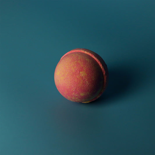 Set of 3 jumbo bath bombs from The Bliss Co, 180g each, with colorful swirls and floral scents, ideal for a relaxing bath.