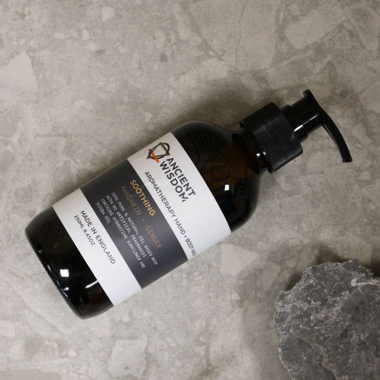 Aromatherapy Mandarin & Ginger Hand & Body Wash by The Bliss Co in a 250ml bottle with a natural, refreshing design