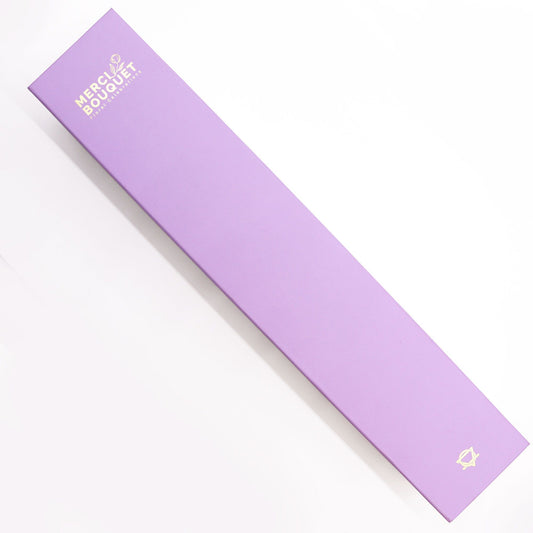 Extra long Baby Blessings soap flower gift box by The Bliss Co featuring blue-colored soap flowers in an elegant box.