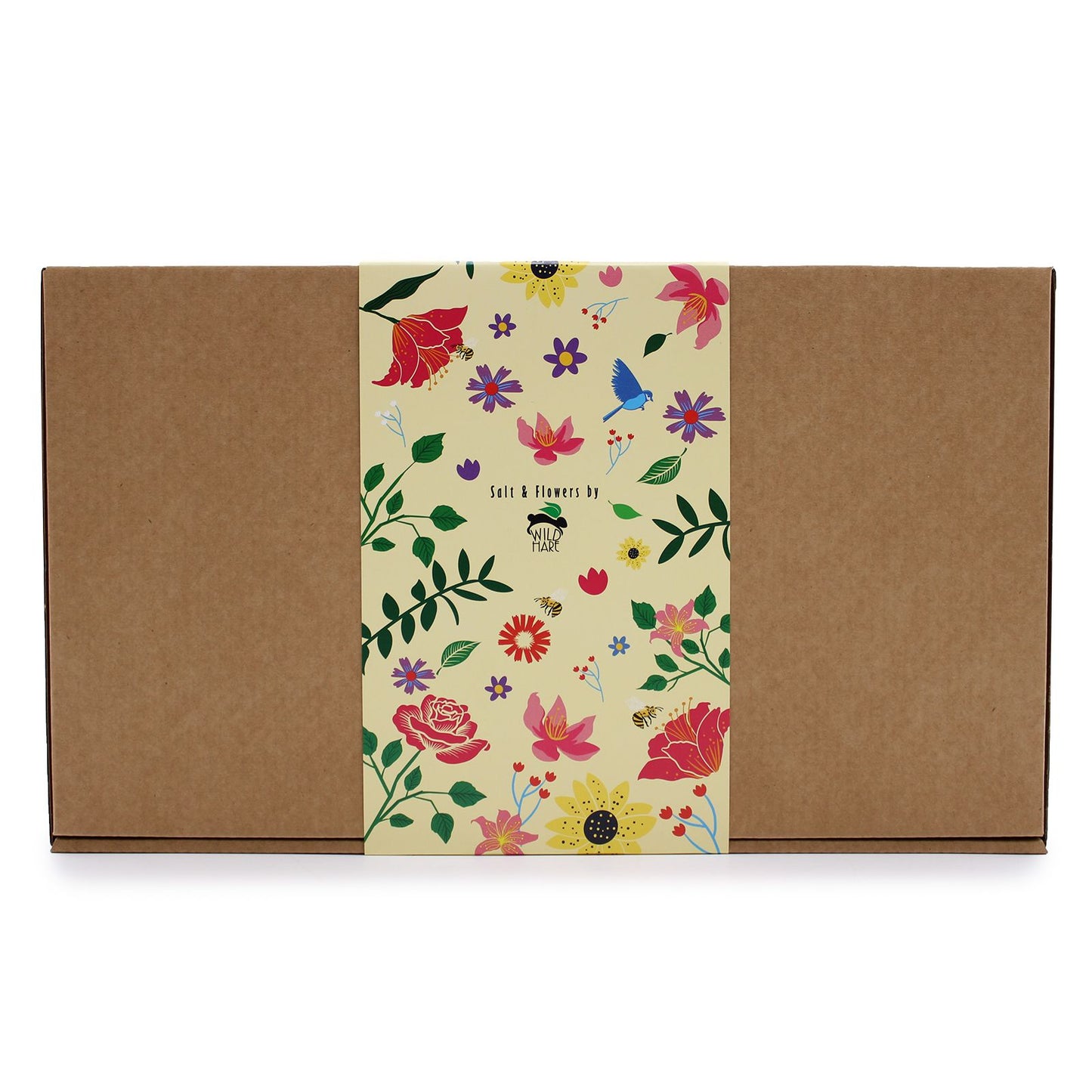Wild Hare Salt Soak Set by The Bliss Co featuring mineral-rich salts and dried flowers for a relaxing detox bath.