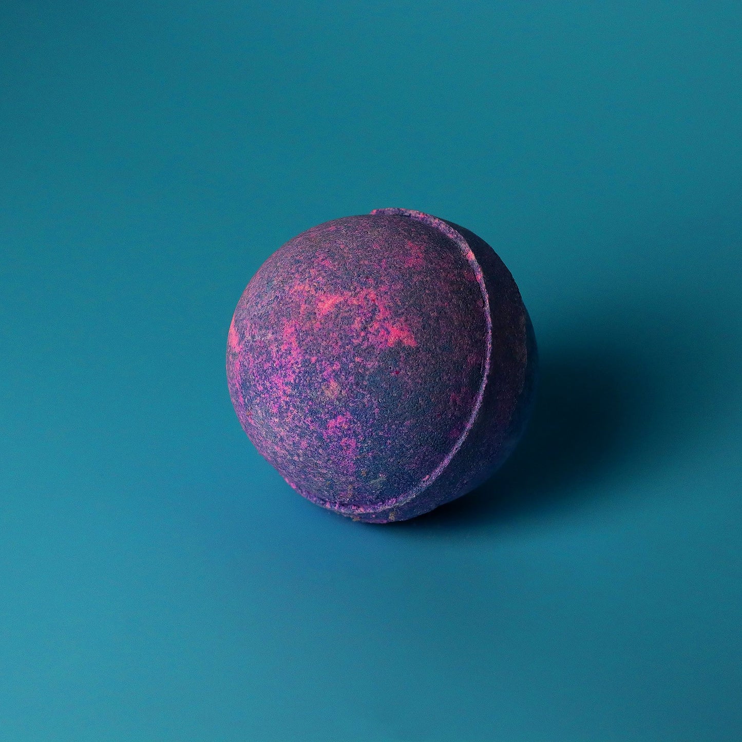 Set of three Yorkshire Violet Jumbo Bath Bombs by The Bliss Co, 180g each, showing vibrant purple and floral details.