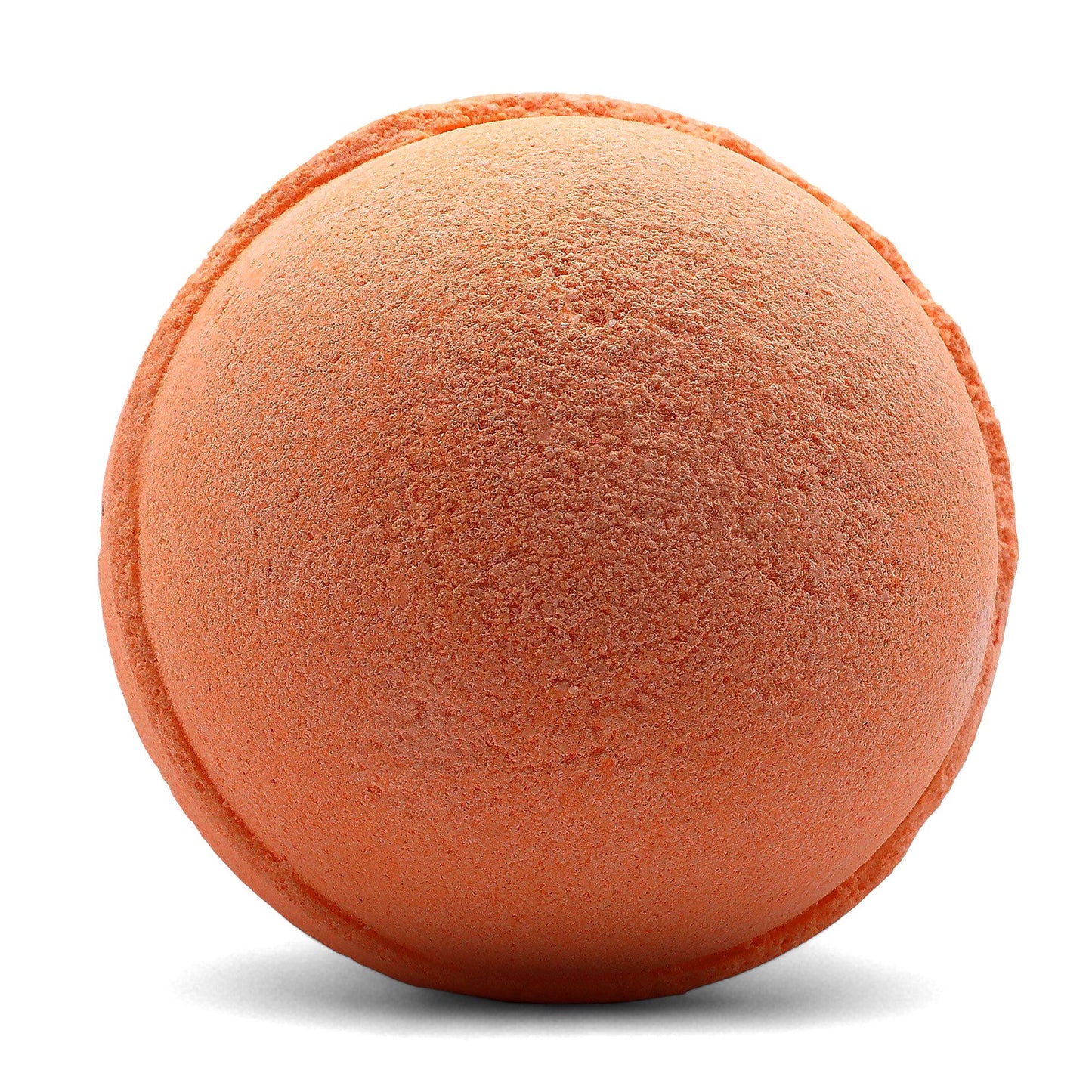 Set of 3 jumbo bath bombs in tangerine and grapefruit scents by The Bliss Co, colorful, round, and textured for relaxing baths.