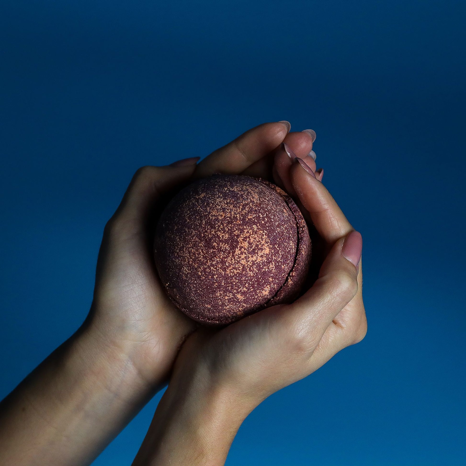 Set of 3 jumbo chocolate and orange bath bombs by The Bliss Co, 180g each, with colorful packaging and vibrant bath bomb textures.
