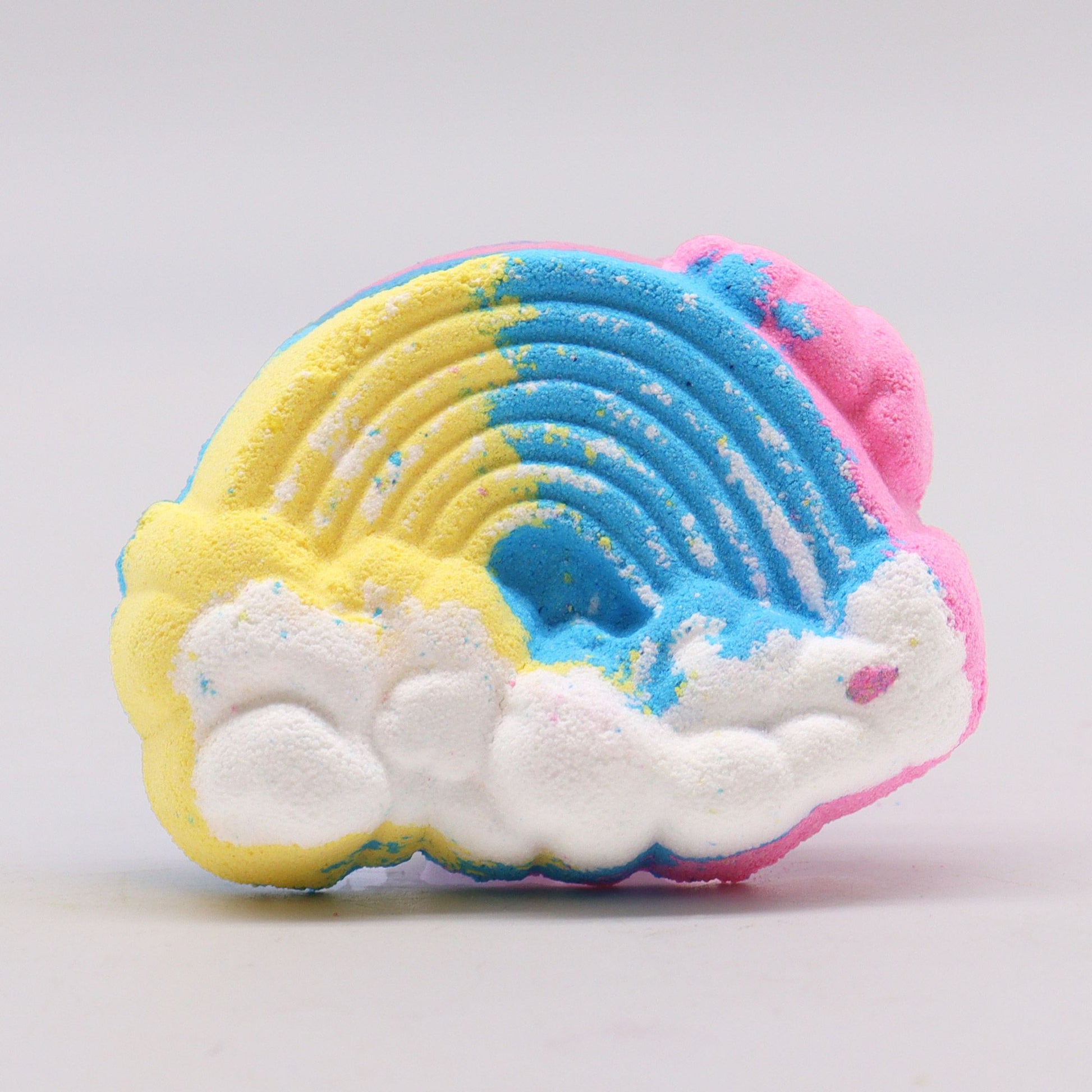 Colorful Cloud-shaped bath bomb for kids by The Bliss Co, designed for relaxing and fun bath time moments.