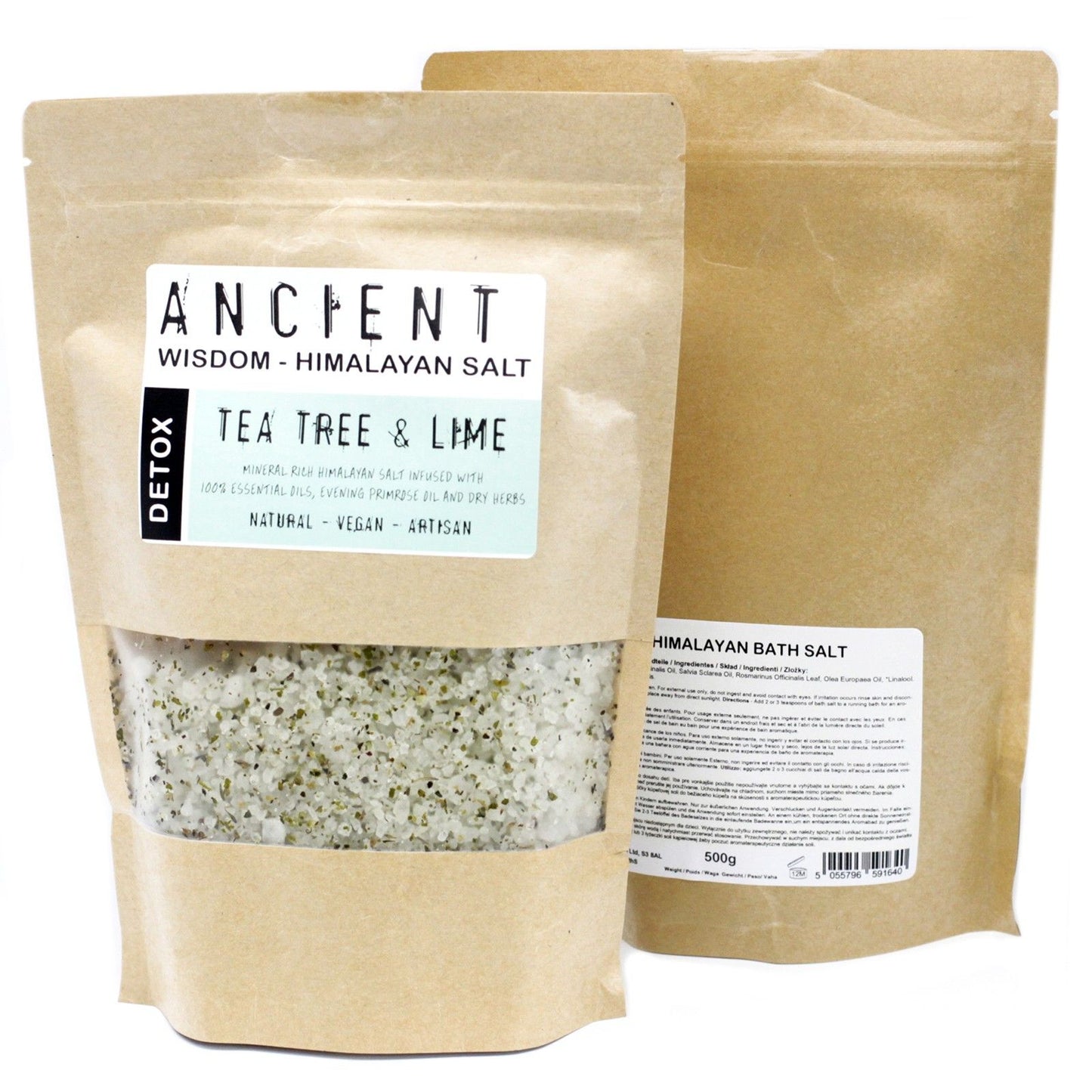 Himalayan Bath Salt Blend by The Bliss Co, 500g detox bath salt with pink Himalayan crystals and natural mineral content.