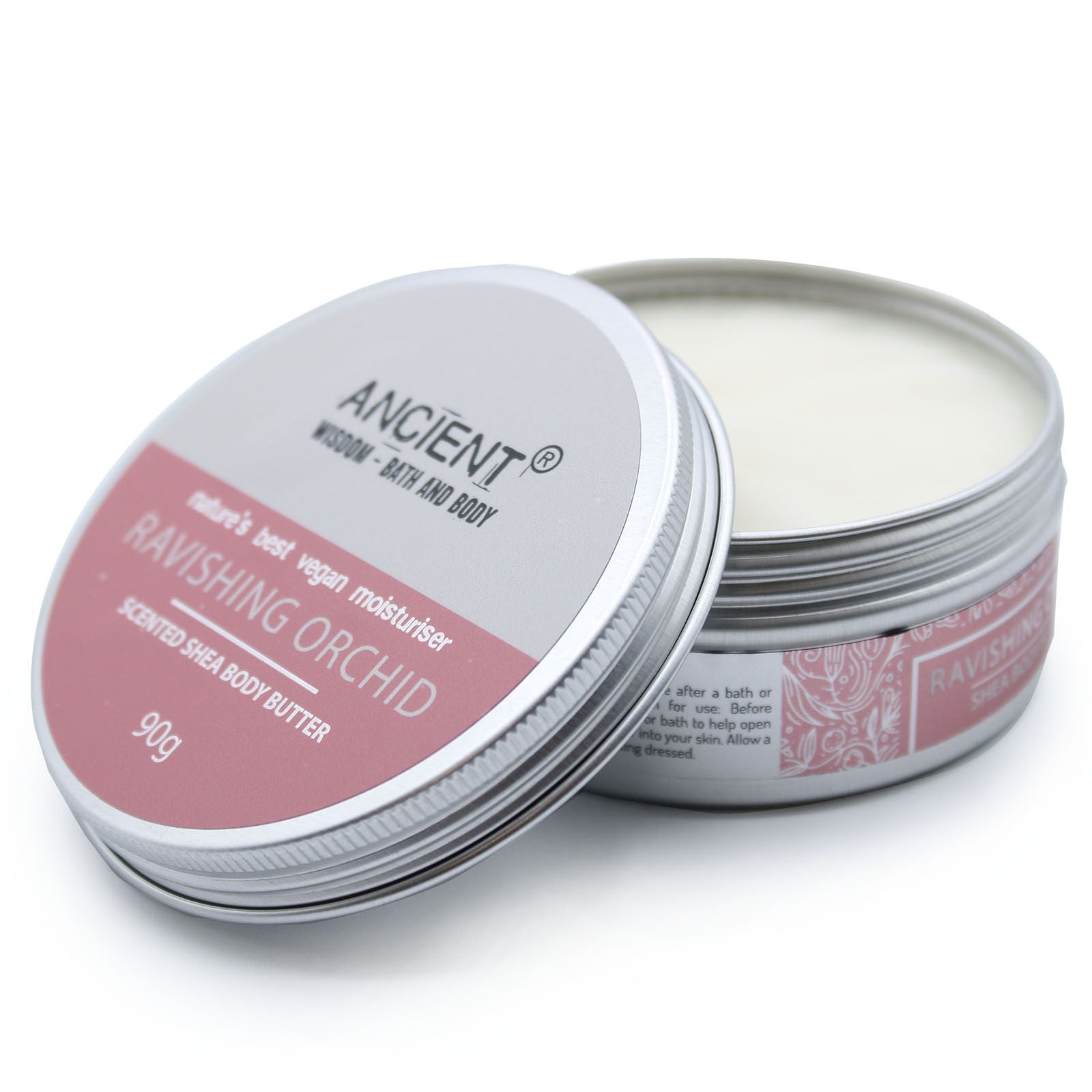 Scented Shea Body Butter by The Bliss Co in 90g container with a luxurious orchid scent and rich, creamy texture.