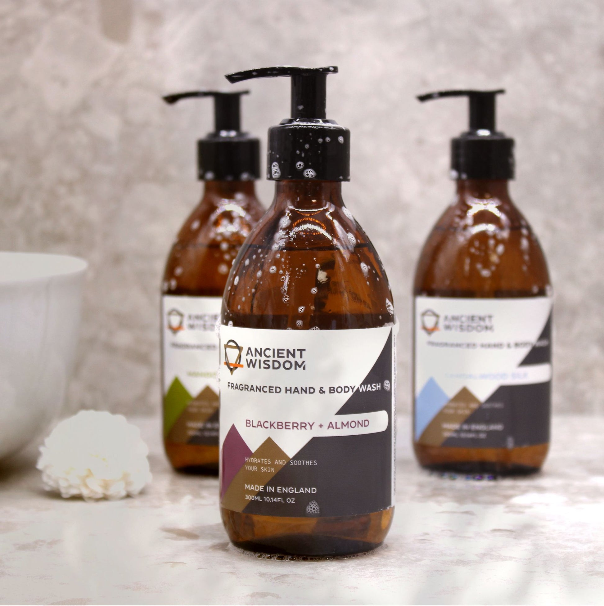 Fragranced Coconut & Lemon Hand & Body Wash by The Bliss Co in 300ml bottle, with citrus and coconut scent, ready for use.