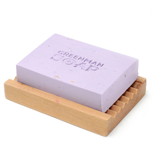 Greenman Soap Slice 100g from The Bliss Co, handmade night-time soap with natural ingredients, shown in a close-up of the soap.