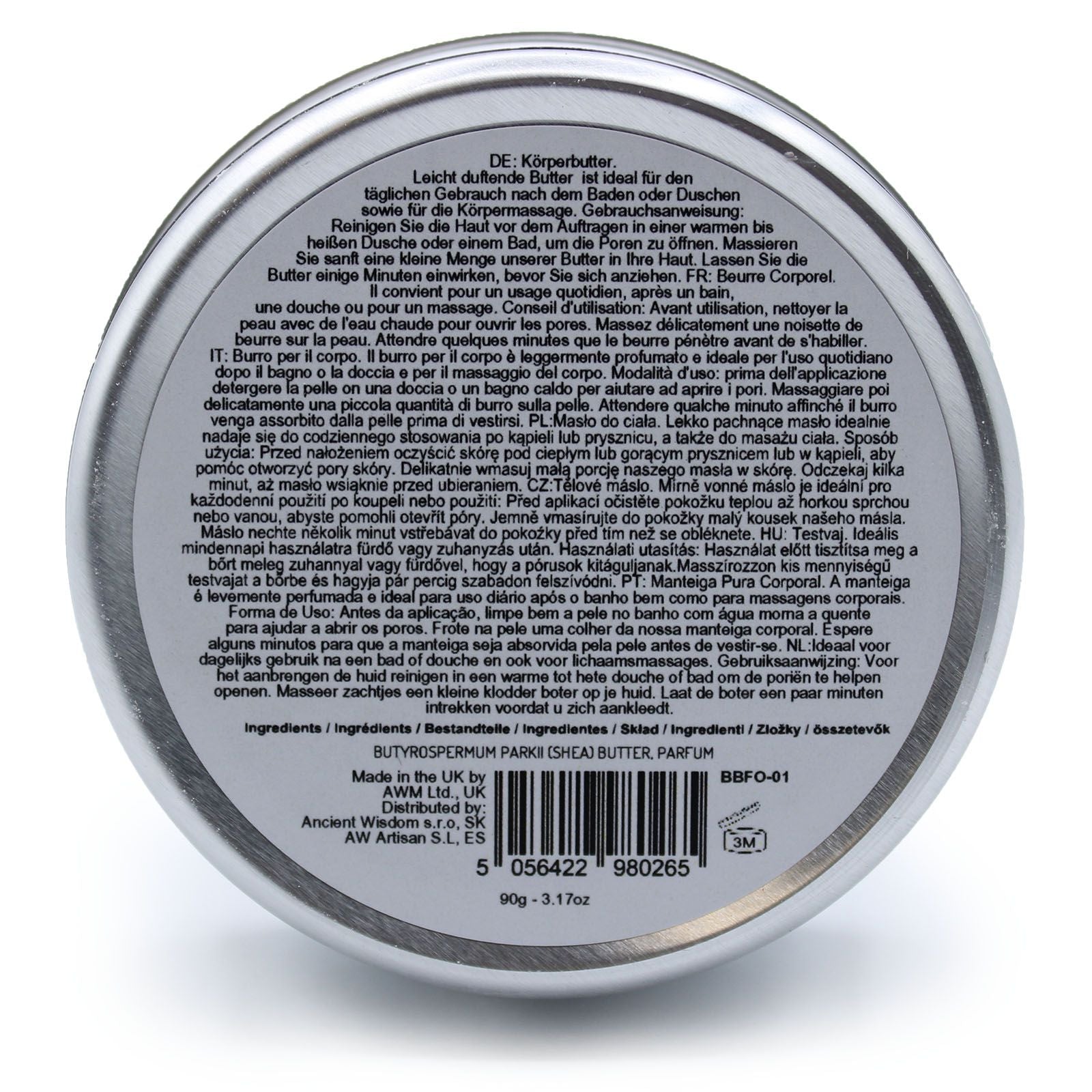 Scented Shea Body Butter by The Bliss Co in a 90g jar with a cozy Sleepy Coconut fragrance, creamy texture visible in the image.
