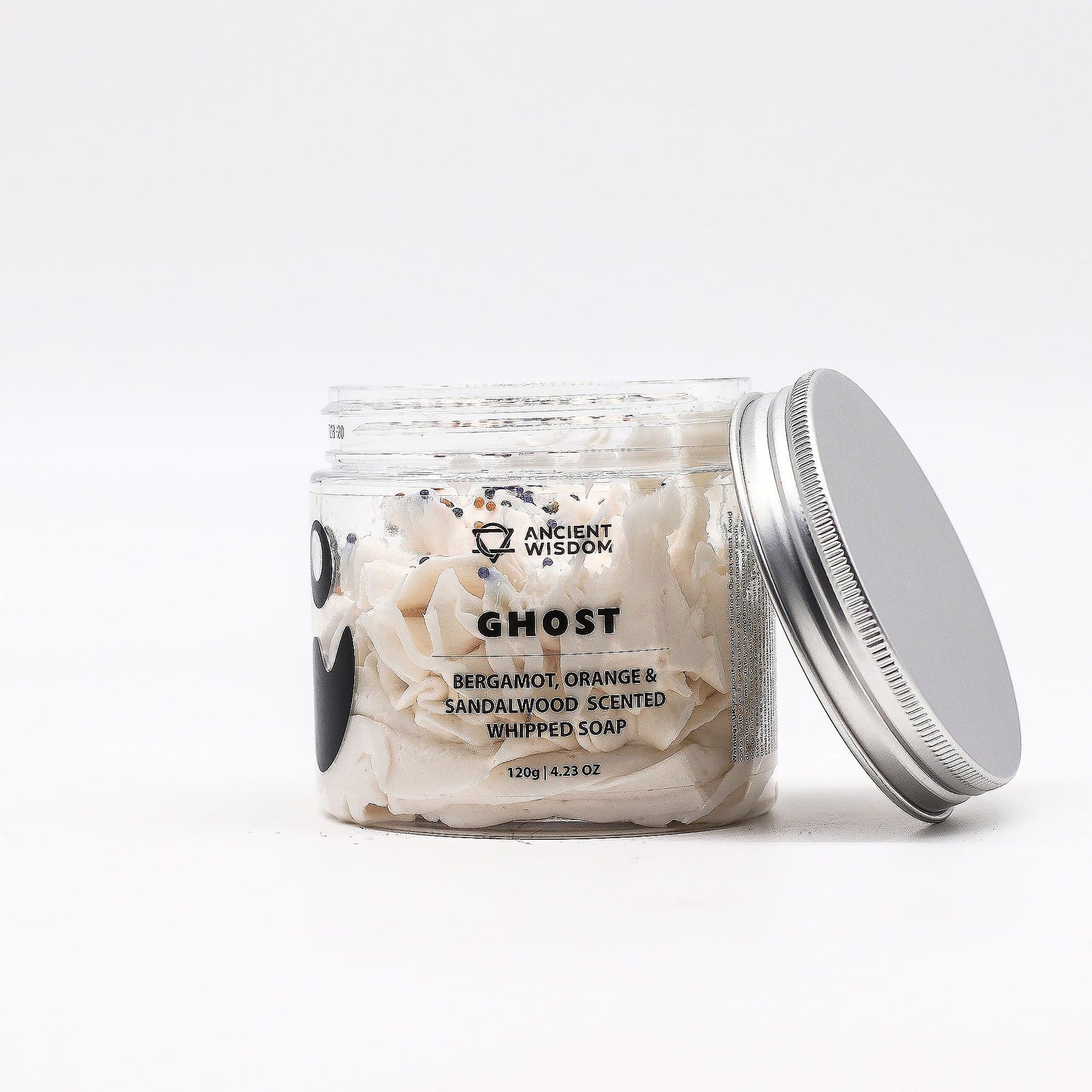 Ghost Whipped Soap by The Bliss Co in 120g, creamy and fluffy textured soap displayed in a close-up image.