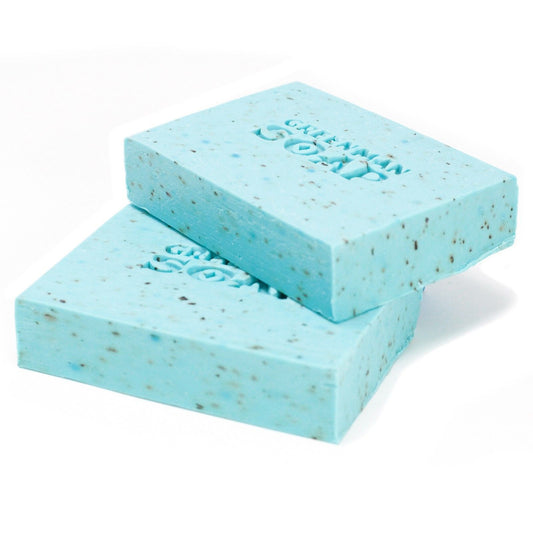 Greenman Handmade Soap Slice in Morning Fresh scent, 100g, featuring natural ingredients and vibrant green color.