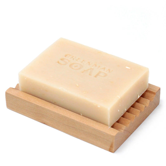 Greenman Coconut Cool & Calm soap slice by The Bliss Co, handmade 100g green soap with soothing coconut scent and natural ingredients.