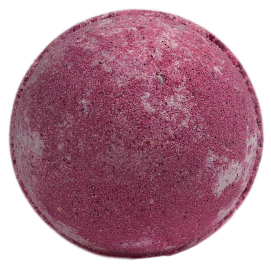 Set of three jumbo cherry bath bombs by The Bliss Co, 180g each, showing vibrant red and pink spherical bath bombs.