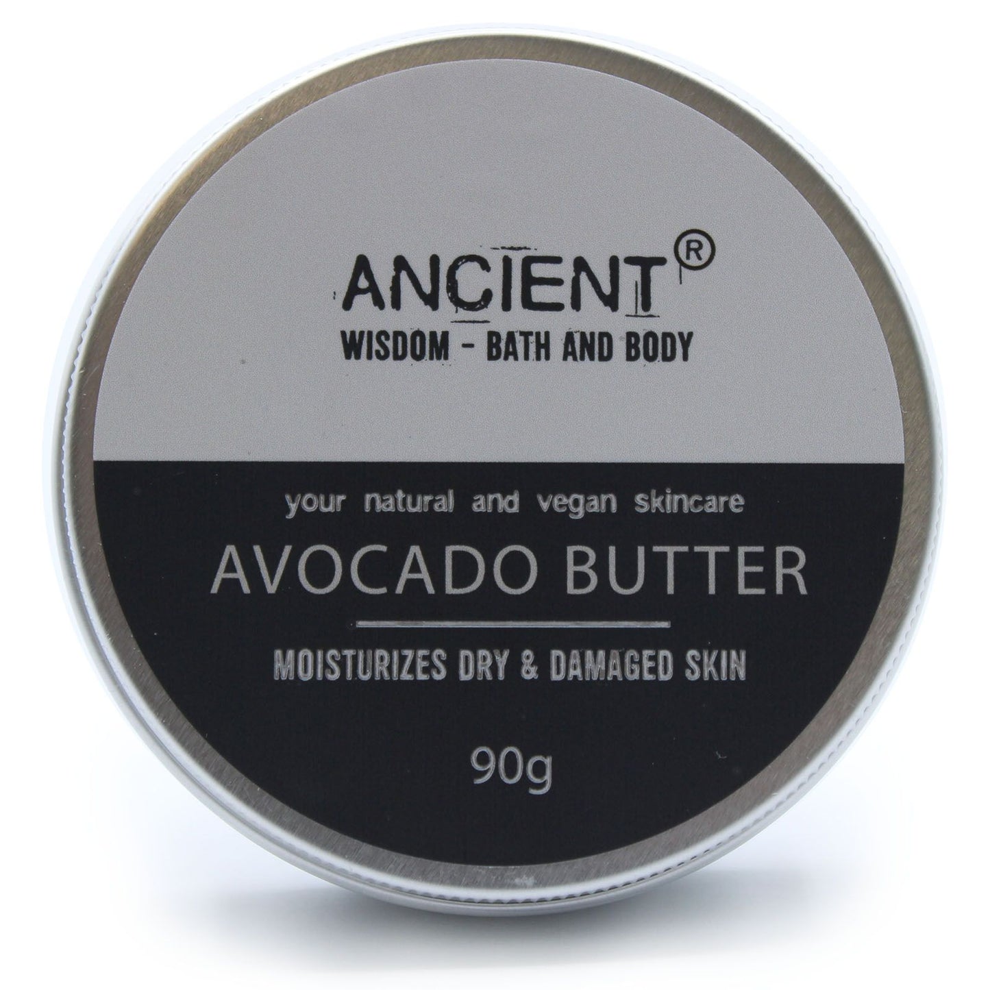Pure Body Butter by The Bliss Co with avocado butter, 90g, showing rich, creamy texture in a natural skin care product image.