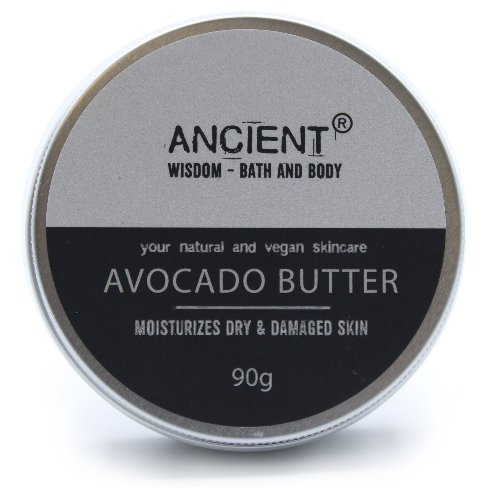 Pure Body Butter by The Bliss Co with avocado butter, 90g, showing rich, creamy texture in a natural skin care product image.