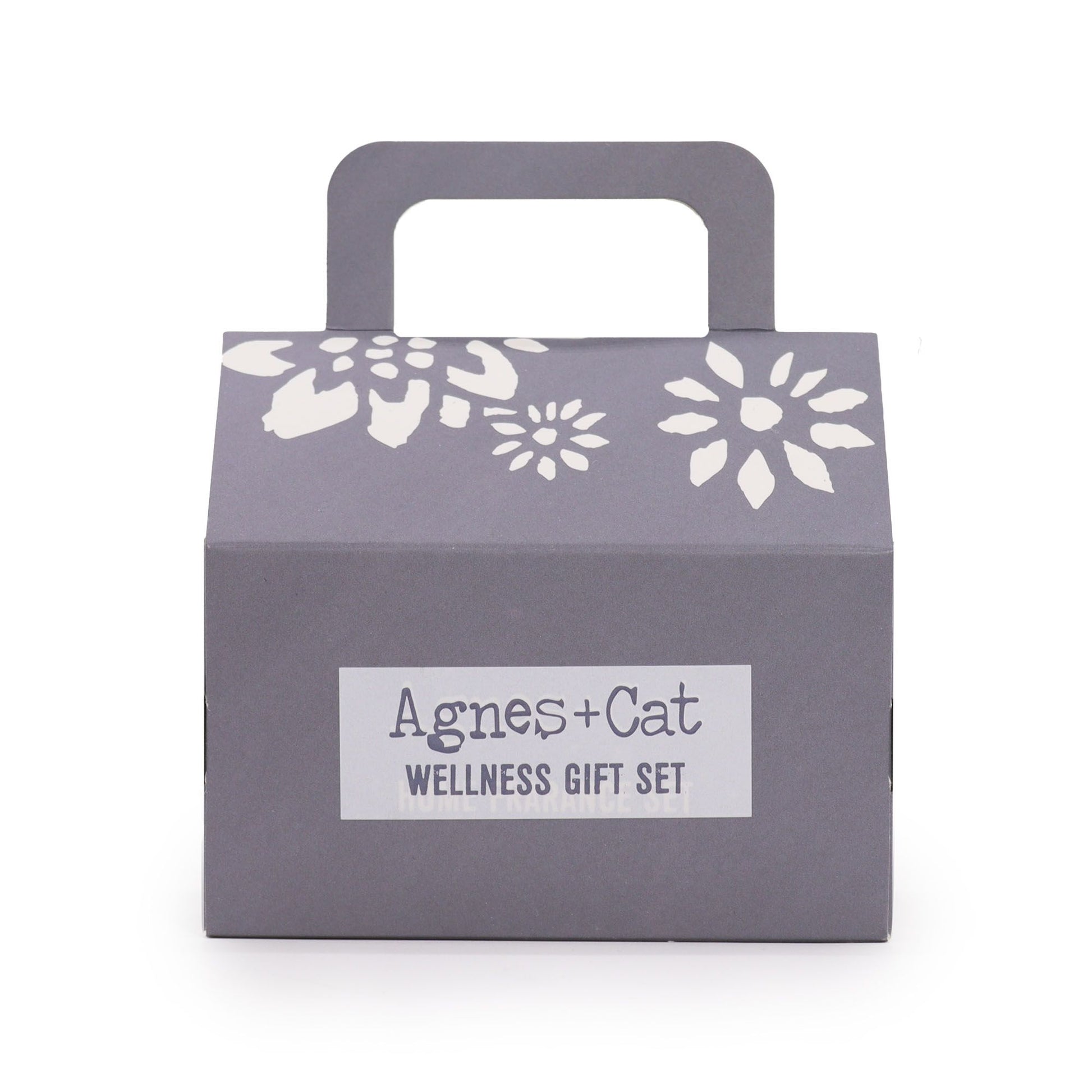 Agnes + Cat Wellness Gift Set by The Bliss Co featuring lake breeze scented products and calming accessories.