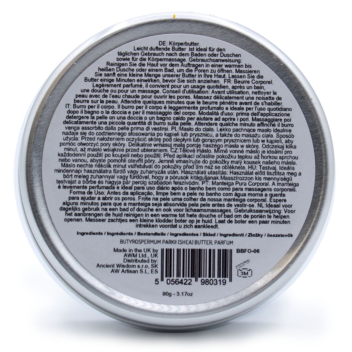 Scented Shea Body Butter by The Bliss Co in 90g jar with fluffy marshmallow scent, creamy texture visible in the image.