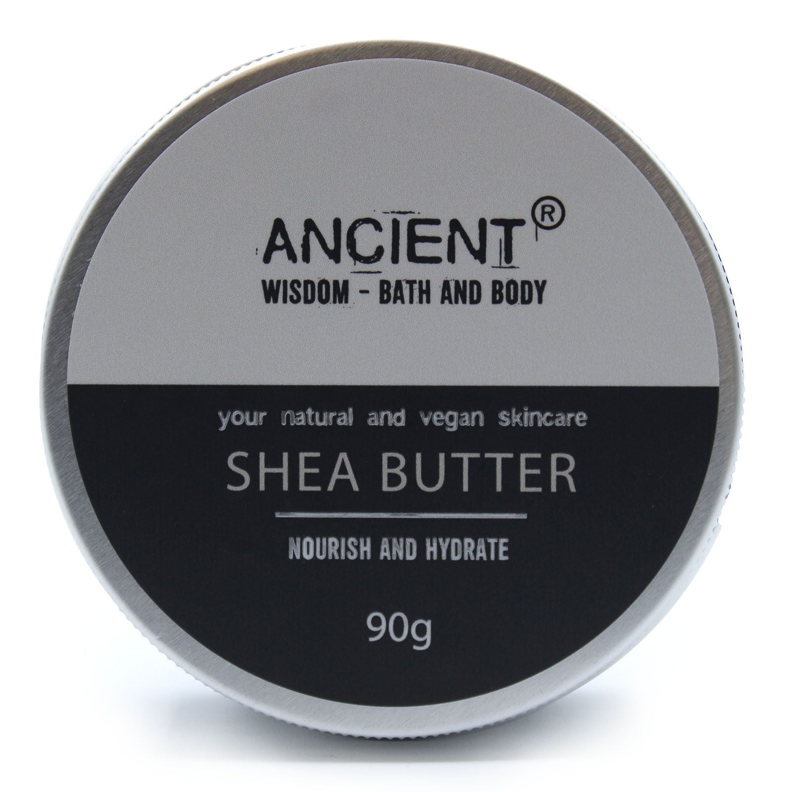 Pure Shea Body Butter by The Bliss Co in a 90g jar, showcasing a smooth, creamy texture perfect for nourishing skin.