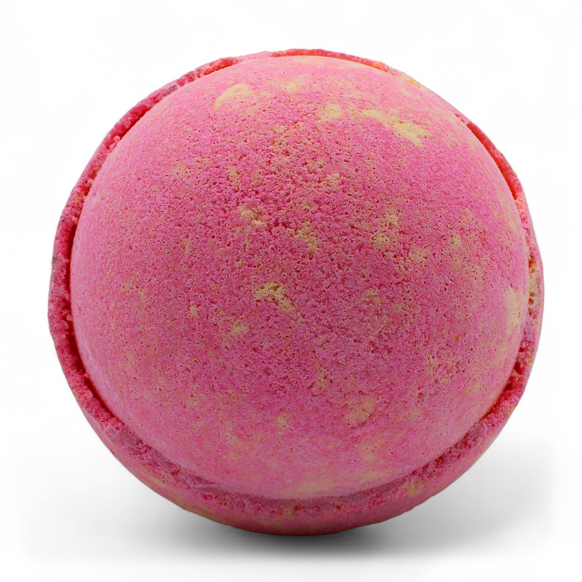 Set of 3 jumbo bath bombs by The Bliss Co, 180g each, featuring colorful, round bath bombs with floral and fruity scents.