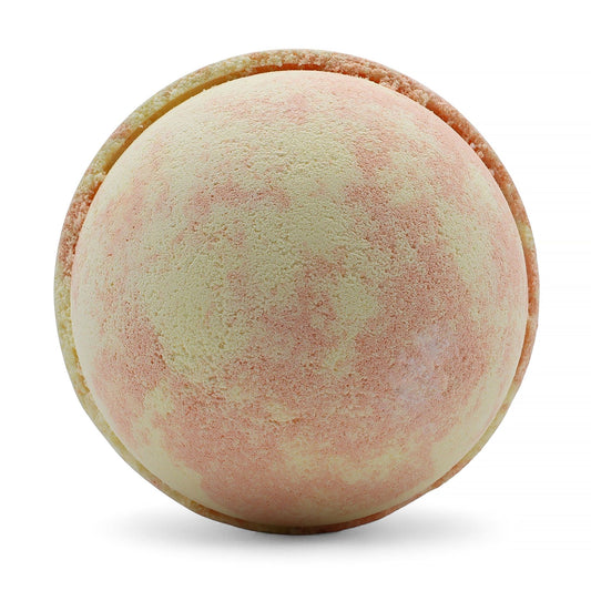 Set of 3 Peach Sangria jumbo bath bombs from The Bliss Co, 180g each with vibrant peach and sangria-inspired colors