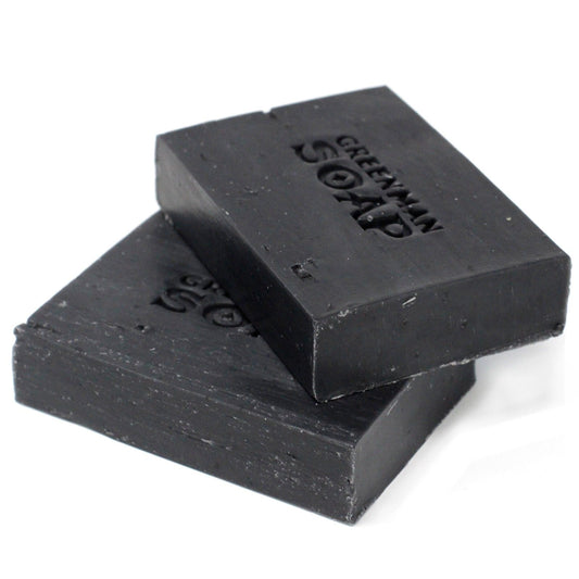 Greenman Soap Slice 100g by The Bliss Co, handmade soap featuring a green, earthy design for a masculine grooming experience.