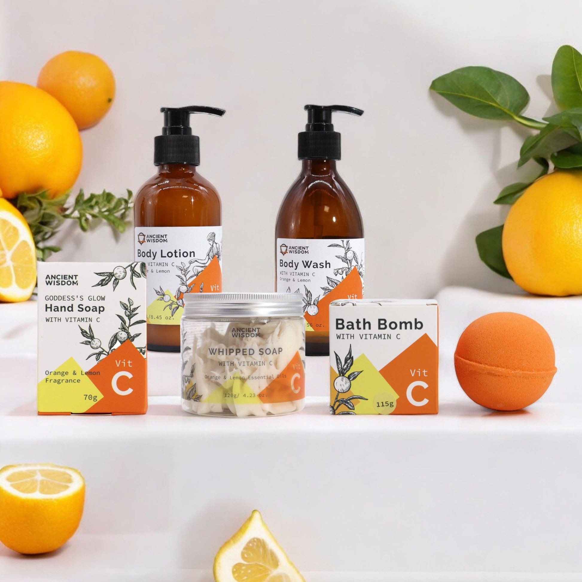 The Bliss Co Ultimate Vitamin C Detox product bundle featuring vibrant packaging with fresh citrus imagery and health-focused branding.