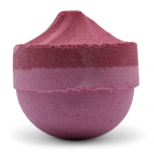 Jumbo Razzle Dazzle bath bomb by The Bliss Co, 180g, colorful spherical bath bomb with vibrant swirls and sparkling effects.