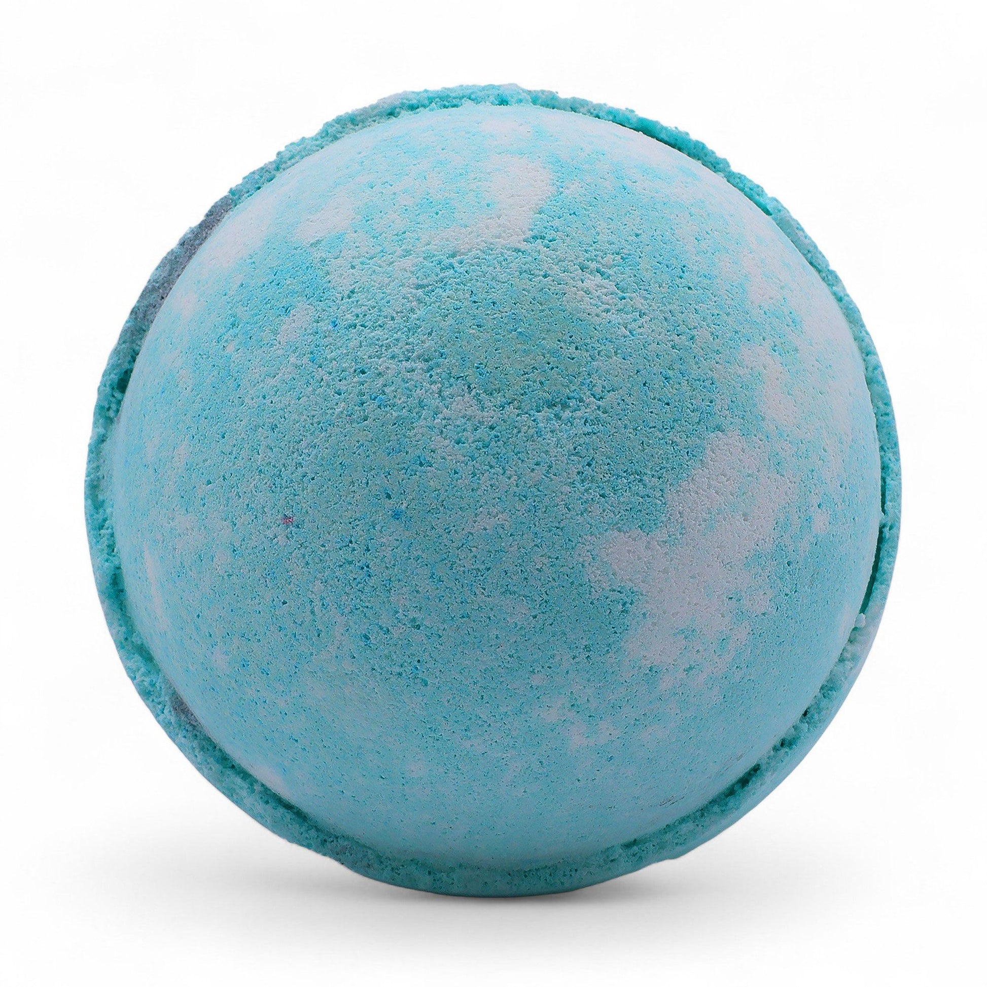 Set of three Jumbo Five for Him Bath Bombs by The Bliss Co, 180g each, showcasing colorful spherical bath bombs in a relaxing spa setting.