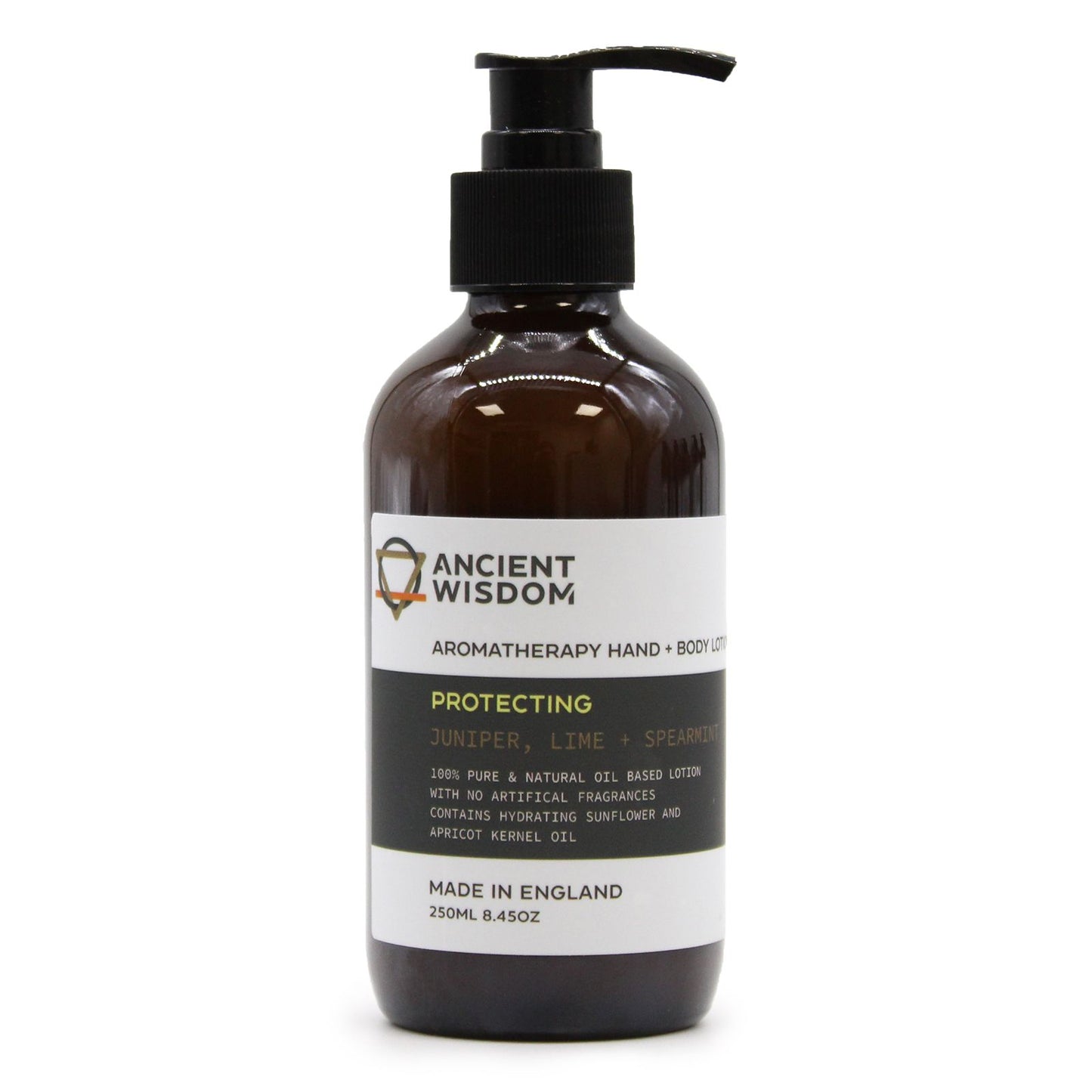 The Bliss Co Juniper, Lime & Spearmint Hand & Body Lotion 250ml bottle with a fresh, herbal scent and soothing moisturizer.