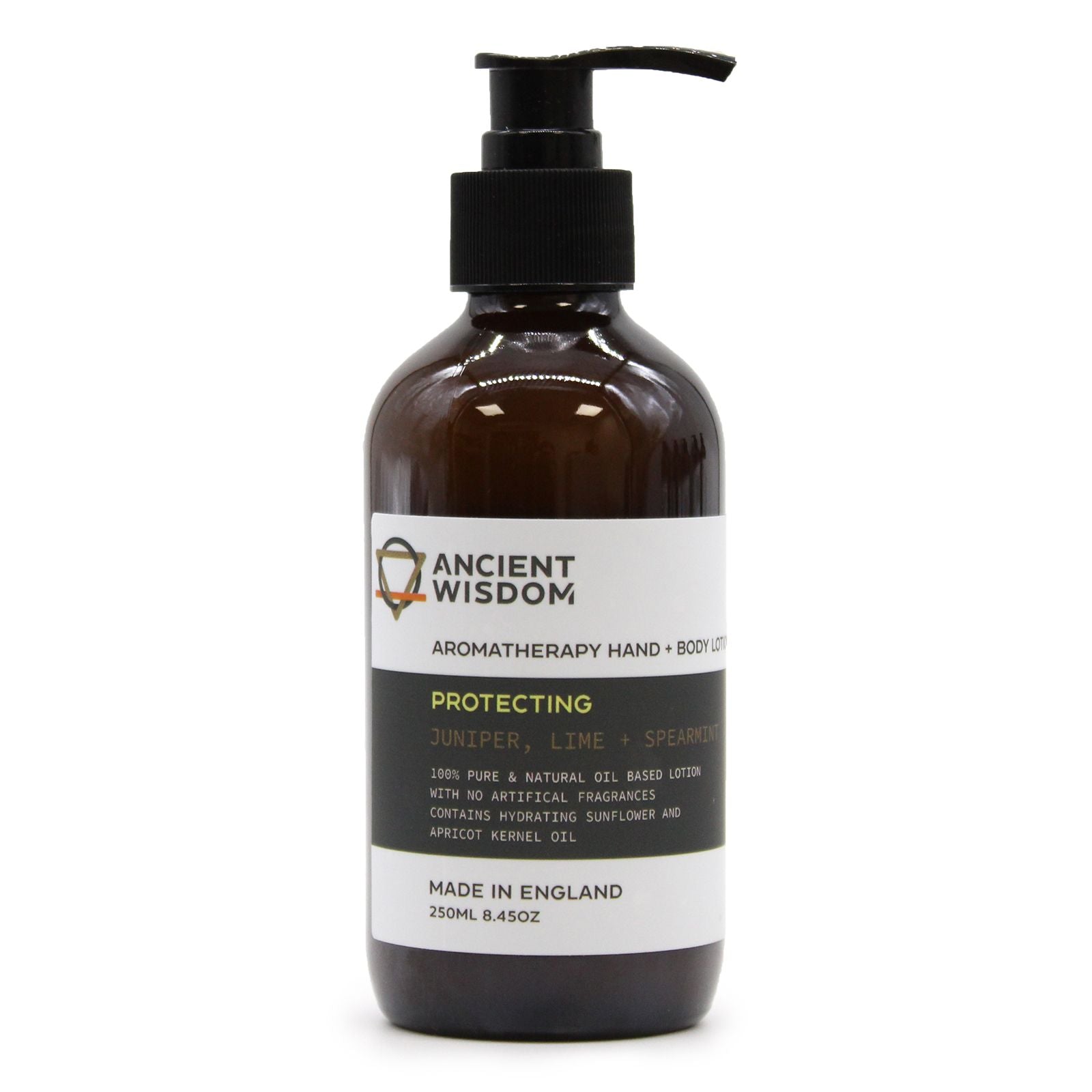 The Bliss Co Juniper, Lime & Spearmint Hand & Body Lotion 250ml bottle with a fresh, herbal scent and soothing moisturizer.