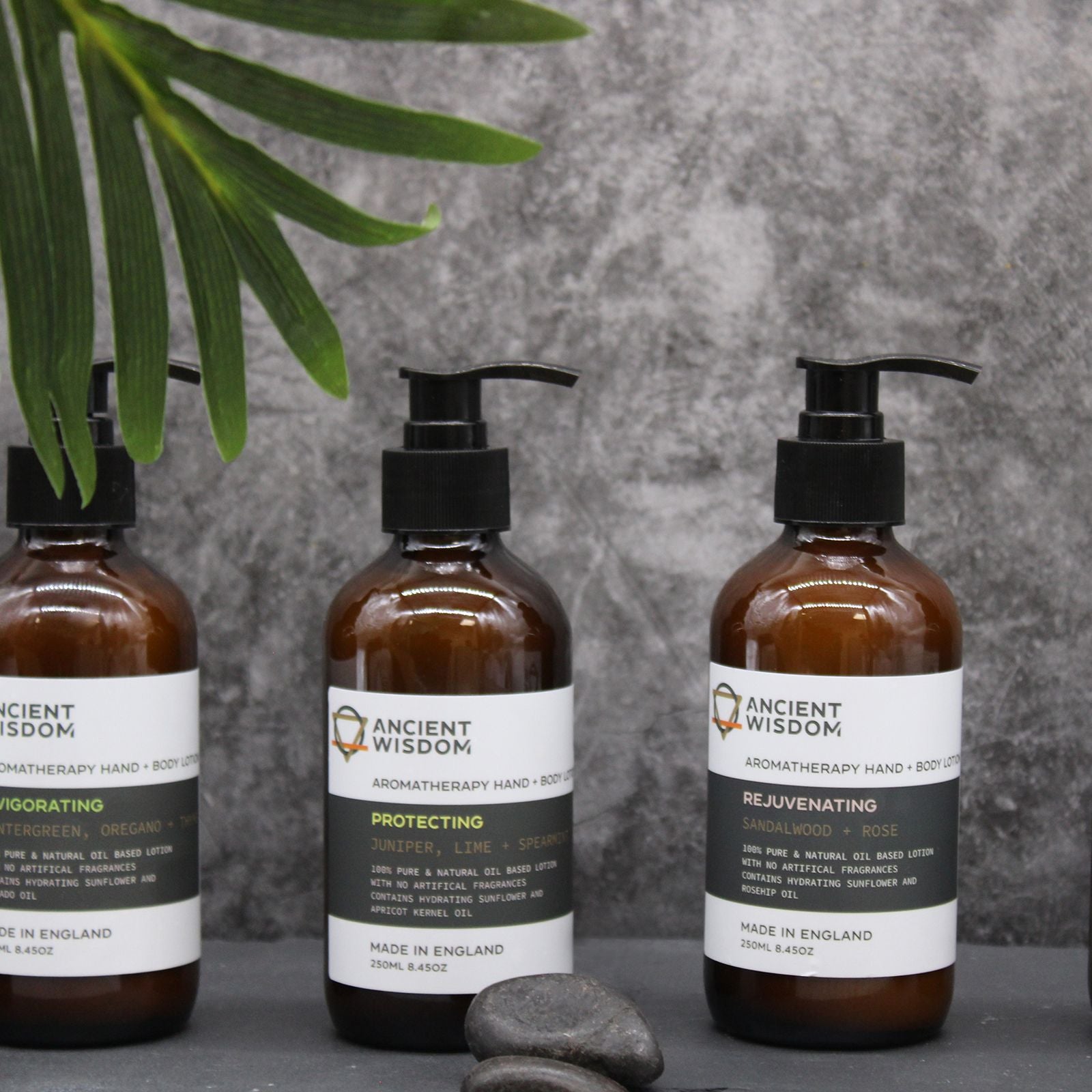 The Bliss Co juniper, lime, and spearmint aromatherapy hand and body lotion 250ml bottle with a refreshing botanical design.
