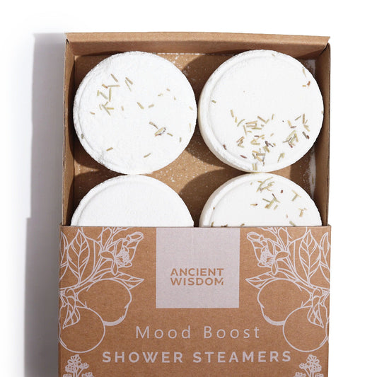 Zen Shower Steamers set by The Bliss Co, therapy wellness gift set with mood-boosting shower steamers in a package.