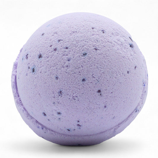 Set of 3 Jumbo Sweet Fennel and Jojoba Bath Bombs by The Bliss Co, 180g each, showing colorful spherical bath bombs.