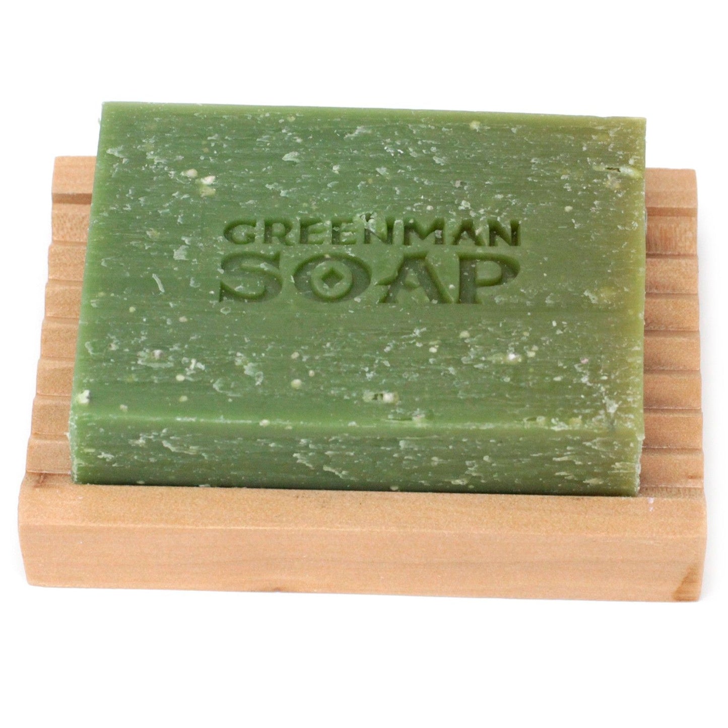 Greenman Soap Slice 100g by The Bliss Co, gardener's scrub handmade soap featuring fresh green herbal ingredients.